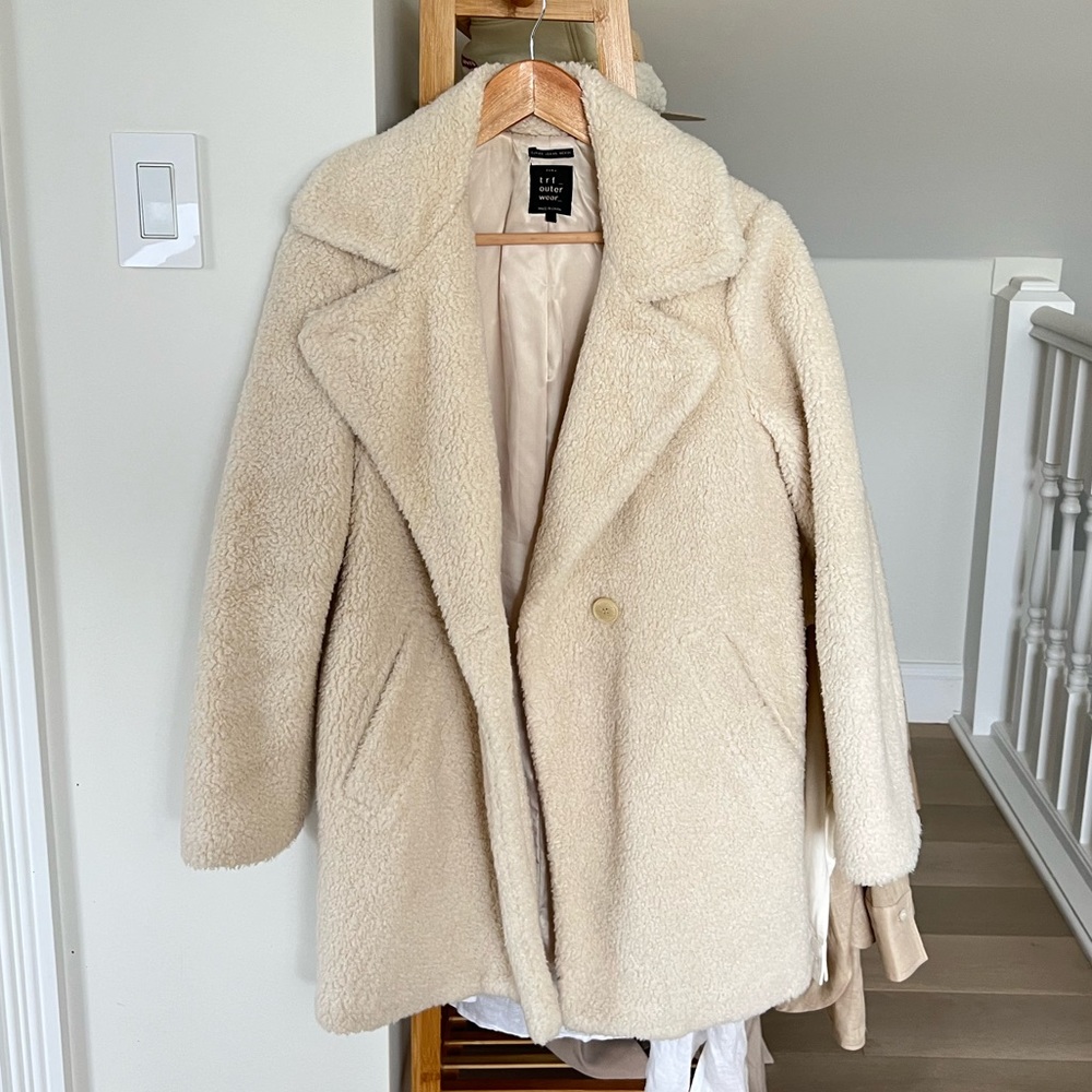 Zara Cream Teddy Jacket